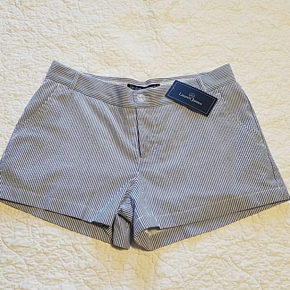NWT Lauren James seersucker shorts